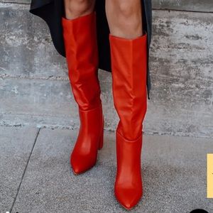 NEW, Never Worn Lulus Pointed-Toe Knee High Boots